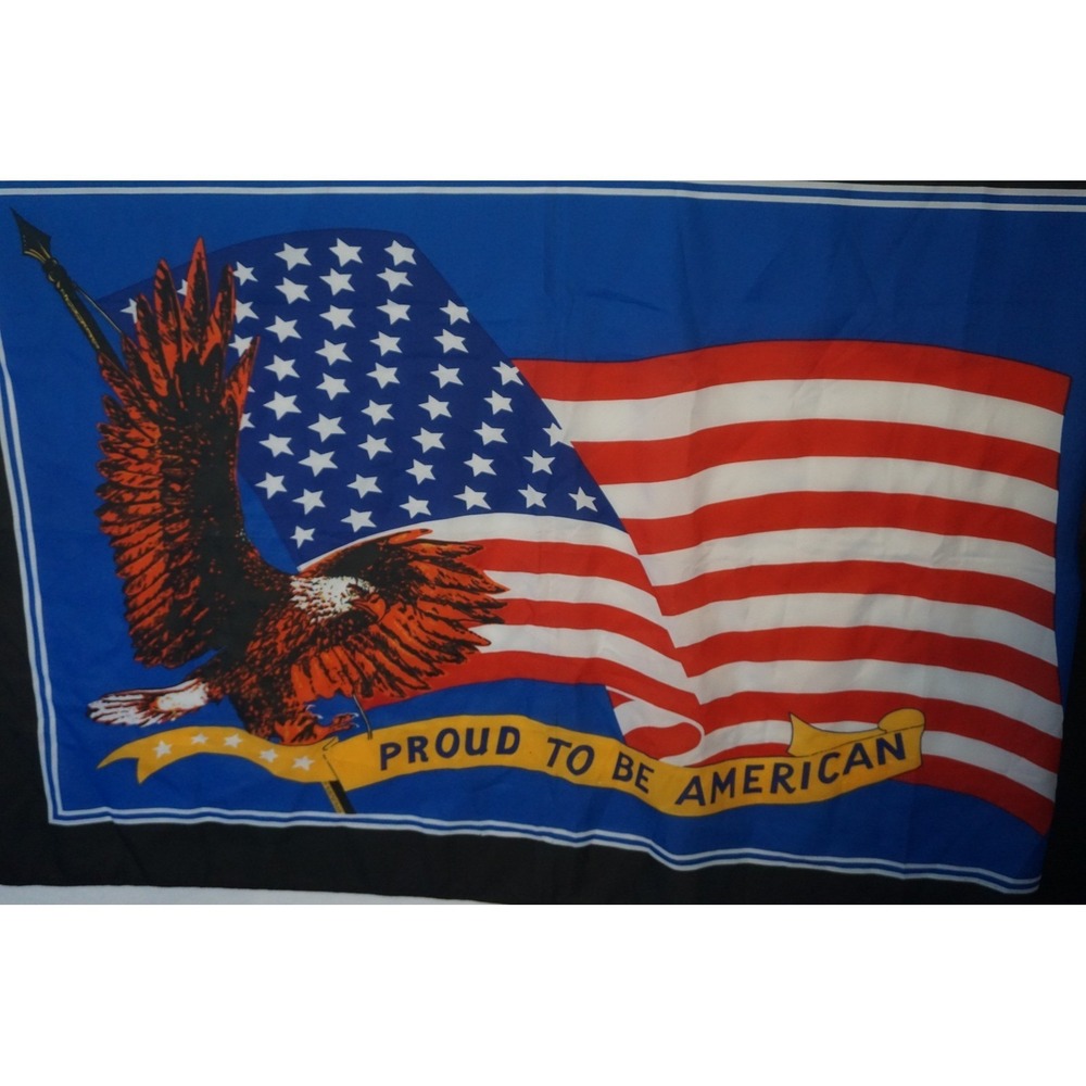 Proud To Be American Flag Bald Eagle Patriotic Wall Hanging Banner/Flag 3x5